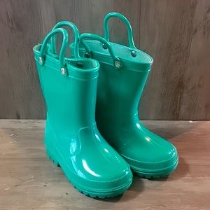 Green Rain Boots Toddler size 7